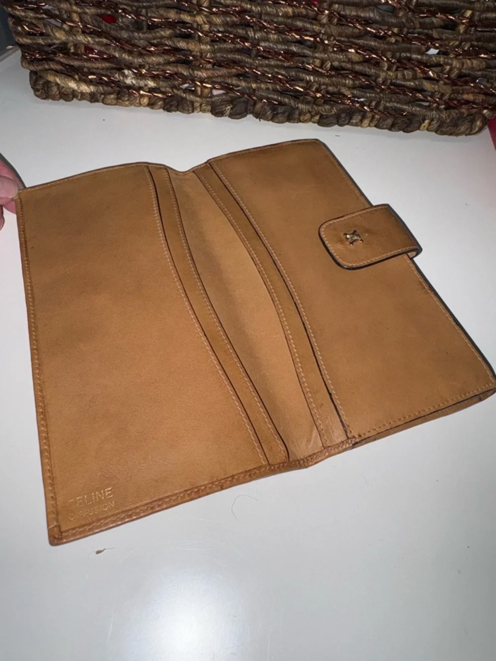 Celine Macadam Canvas & Leather Long Wallet Vintage Celine Diffusion